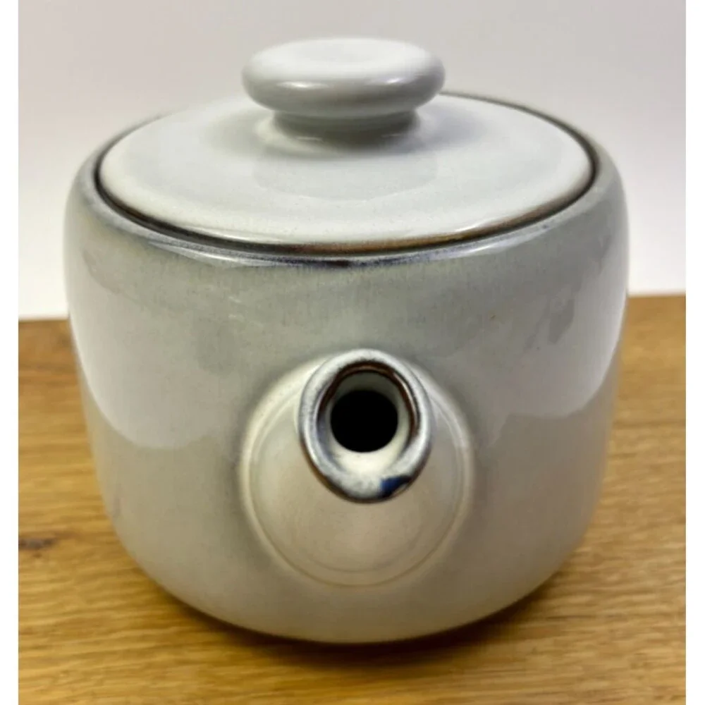 IKEA GLADELIG Gray Stoneware Teapot 1.3 Qt Scandinavian Modern